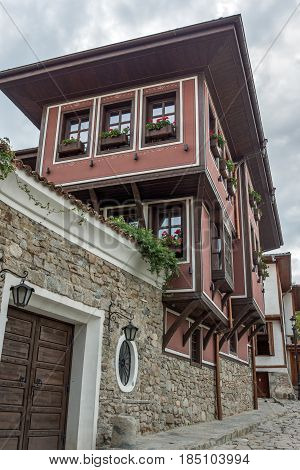 PLOVDIV, BULGARIA - SEPTEMBER 2 2016:  House in old town of city of Plovdiv, Bulgaria