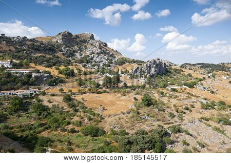 Views of Grazalema Natural Park from Grazalema town, Cadiz, Andalusia, Spain