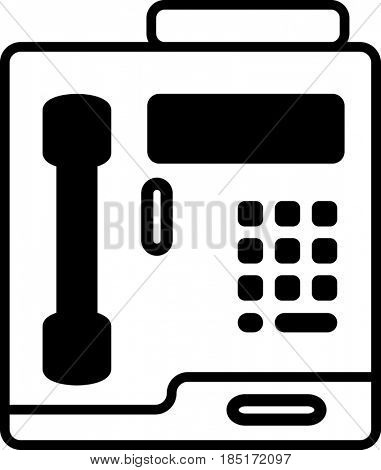 Pay Phone Icon  Raster Illustration
