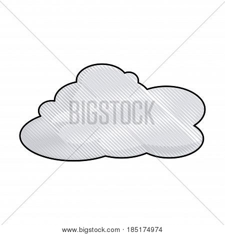 drawing cloud space climate heaven vector illustration