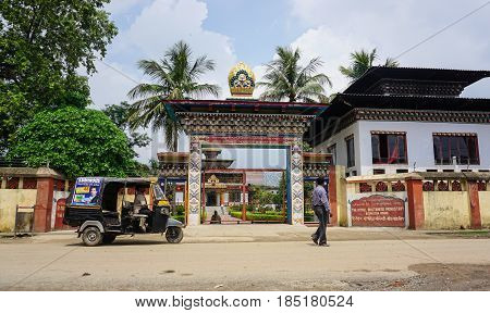 Tibetan Temple In Bodhgaya, India