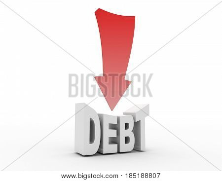 Debt Reduction Concept . 3D Rendered Illustration