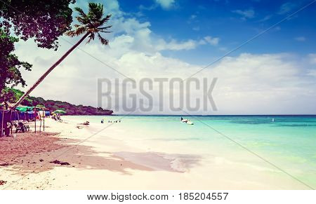 Paradise Playa Blanca beach of Baru bin Colombia