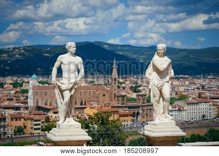 FLORENCE - MAY 20: Statue in Giardino Bardini on May 20, 2016 in Florence, Italy. Florence was a center of medieval European trade and finance and is the birthplace of the Renaissance