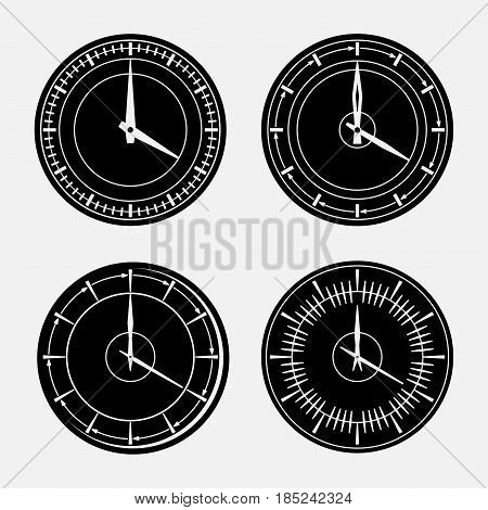 set hours clock icon 24 hour support outside of time time eskiz icons black watch fully edit vector image