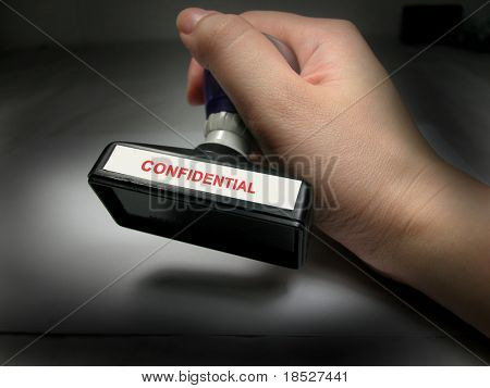 Private und vertrauliche Dokument Stamp