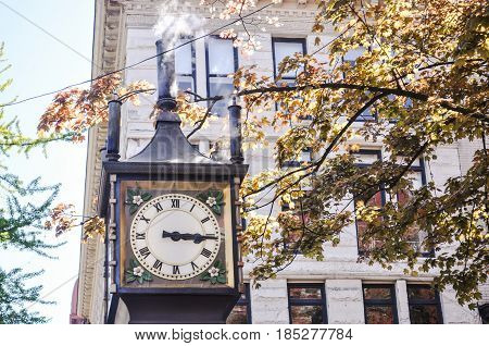 June 17 2017-Steam clock closed up at Gastown Vancouver,BC Canada