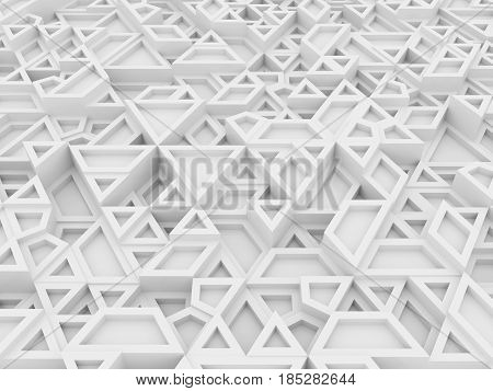 Equilateral Triangles - White Abstract Background