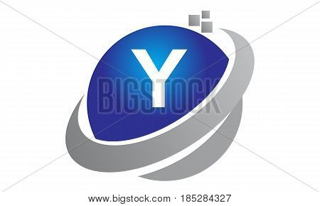 This image describe about Technology Motion Synergy Letter Y