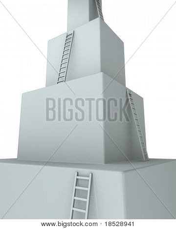 Etapie kształcenia, krzywa 3d wyrenderowanym ilustracja