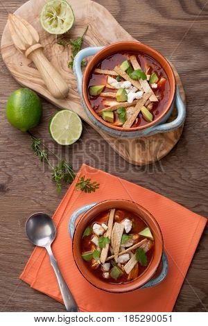 Spicy Chicken Tortilla Soup
