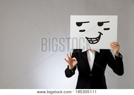 Proud Expression On Blank White Billboard