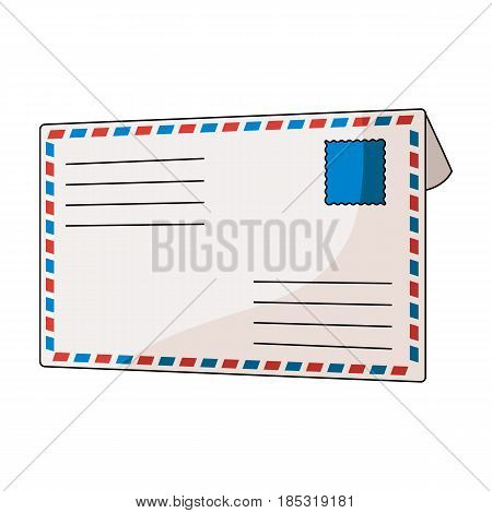 Postal envelope.Mail and postman single icon in cartoon style vector symbol stock illustration .