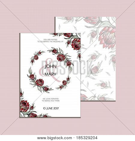 Thank you card, save the date cards, menu, flyer, banner template