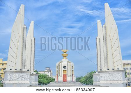Thailand democracy monument ( Anusawari Prachathipatai ) public monument in the centre of Bangkok capital of Thailand