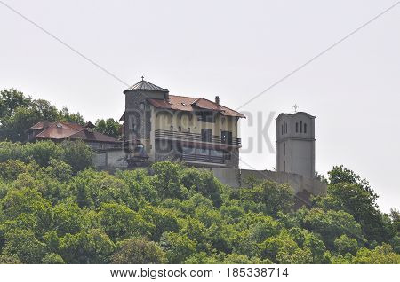 Church of assumption on the hill in Ovcar and Kablar gorge. Monastery of st assumption