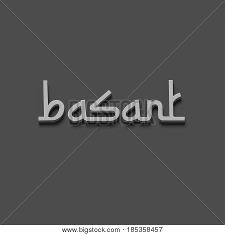 3D RENDERING WORDS 'basant' (KITE FESTIVAL IN INDIA AND PAKISTAN)