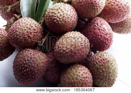 lichi fruit red exotic dessert  nutrition  texture