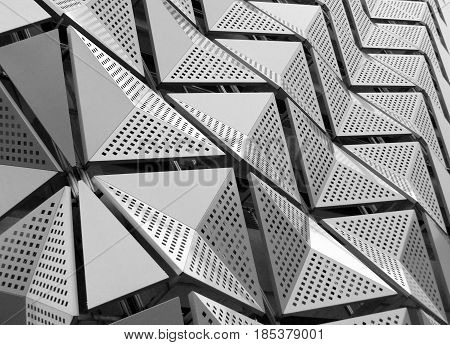 metal geometric cladding on a generic modern building