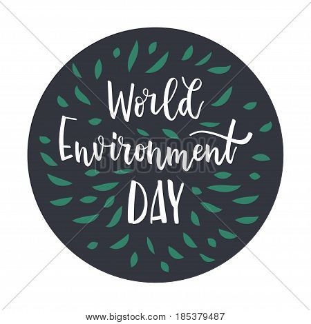 Earth day concept. Save planet. World environment day lettering inscription background. Vector illustration.