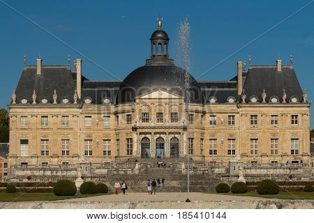 The Vaux-le-Vicomte is a Baroque French castle constructed from 1658 to 1661 for Nicolas Fouquet, the superintendant of Finances of Louis XIV.