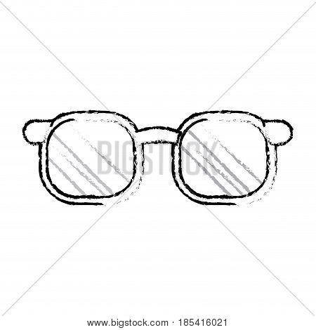 glasses accessorie fashion model style sketch vector illustration
