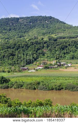 Rural Village And Farm