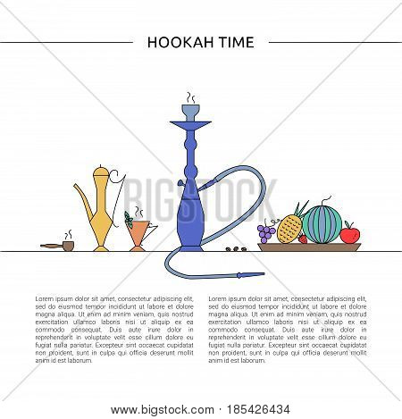 Hookah Time Concept.