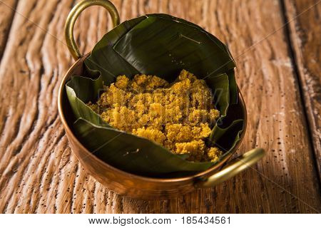 Cassava Flour Made With Dende - Traditional Food From Bahia