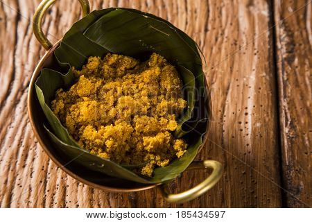 Cassava Flour Made With Dende - Traditional Food From Bahia