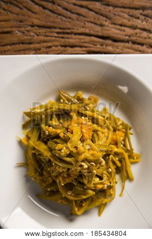 Caruru - Brazilian Food Made From Okra, Onion, Shrimp, Palm Oil And Toasted Peanuts And Cashews. Typ