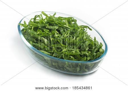 Sliced Kale Cabbage, Brazilian Couve.