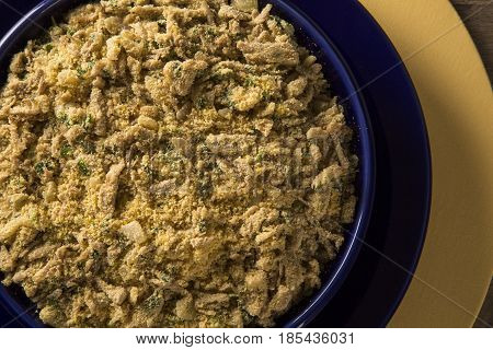Farofa - Toastef Manioc Flour And Pork - Traditional Brazilian Side Dish.