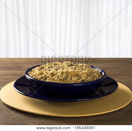 Farofa - Toastef Manioc Flour And Pork - Traditional Brazilian Side Dish.