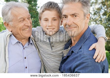 Portrait of three men generation