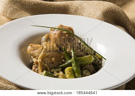 Frango Com Quiabo (portuguese For 