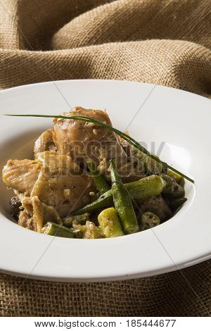 Frango Com Quiabo (portuguese For 