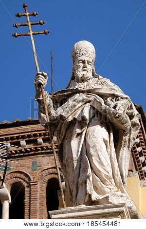 ROME, ITALY - SEPTEMBER 03: Saint Sylvester, Basilica of Saint Sylvester the First (San Silvestro in Capite) in Rome, Italy on September 03, 2016.