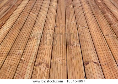 Natural Rustic Wood Texture. Solid Wooden Background. Hardwood Surface With Perspective. Horizontal Web Banner Copy Space
