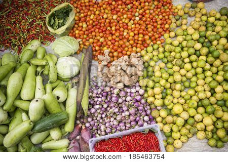 Laos Luang Prabang Market Food