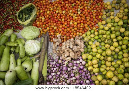 Laos Luang Prabang Market Food