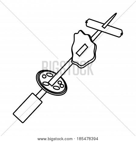 Rodizio bbq meat icon vector illustration graphic design