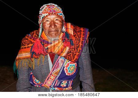 Old Native Peruvian Man
