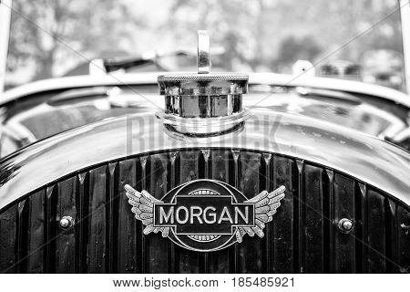 Berlin - May 11: Car Emblem Morgan, F-series Three-wheelers (black And White), 26Th Oldtimer-tage Be