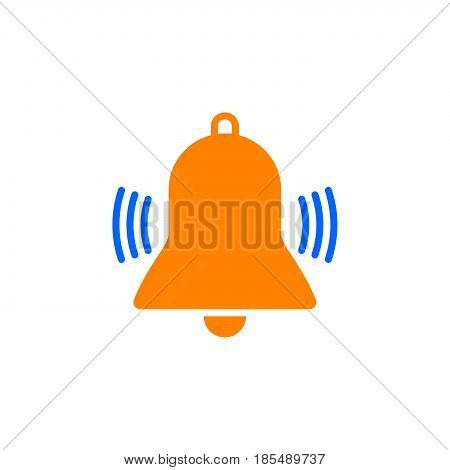 Ringing Bell Icon Vector, Alarm Solid Logo Illustration, Colorful Pictogram Isolated On White