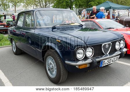 BERLIN - MAY 11: Italian sports sedan Alfa Romeo Nuova Super 26th Oldtimer-Tage Berlin-Brandenburg May 11 2013 Berlin Germany