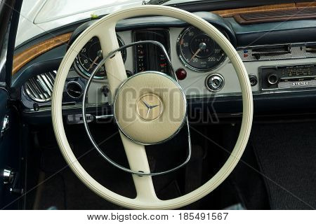 BERLIN - MAY 11: Cab Mercedes-Benz W113 230SL Automatic 26th Oldtimer-Tage Berlin-Brandenburg May 11 2013 Berlin Germany