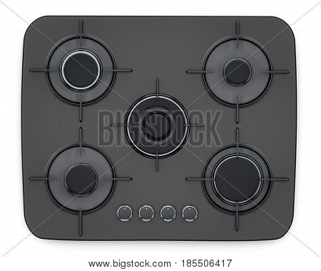 Modern stove isolated on white background. 3D illustration.