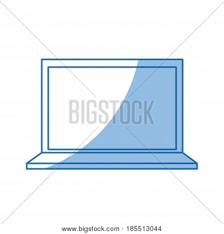laptop technology information science device shadow vector illustration