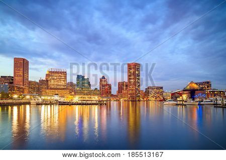 Inner Harbor Area In Downtown Baltimore